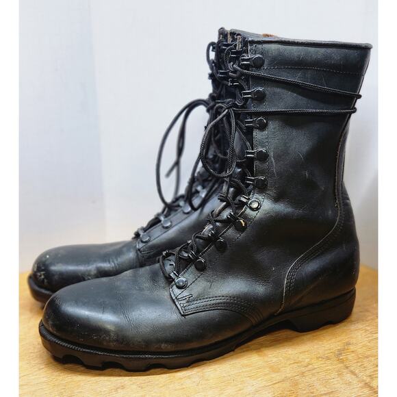 Ro-Search Men’s Vintage 1985 Us Military Black Leather Combat Boots Size 11 R main image 8